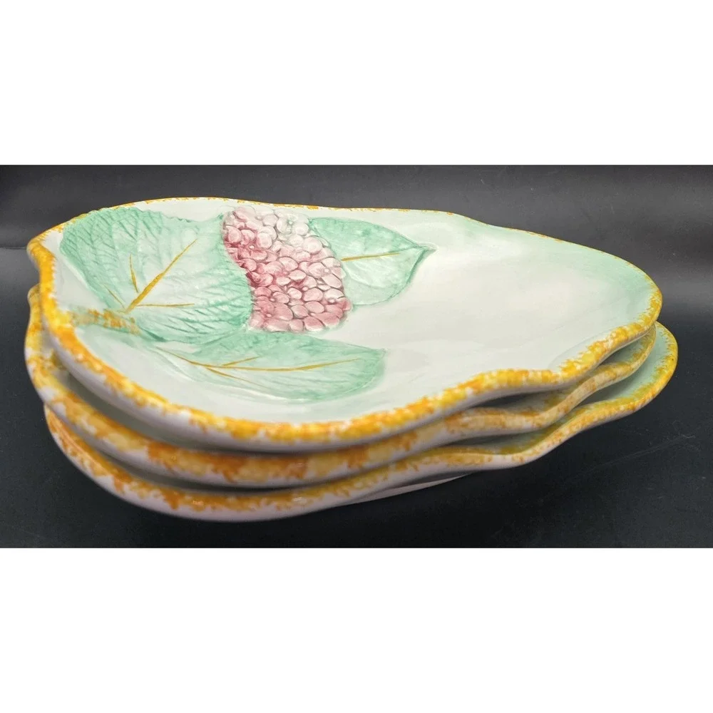 VTG Italian Dish Hand-painted Ceramic Made In Italy Carltonware raised‎ Design